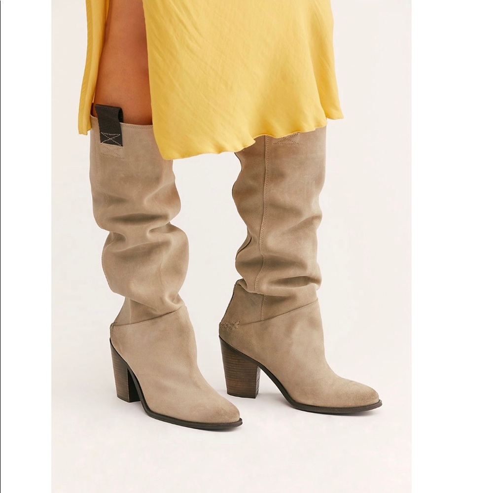 SOLD! Free People Embroidered Slouched Suede Boot